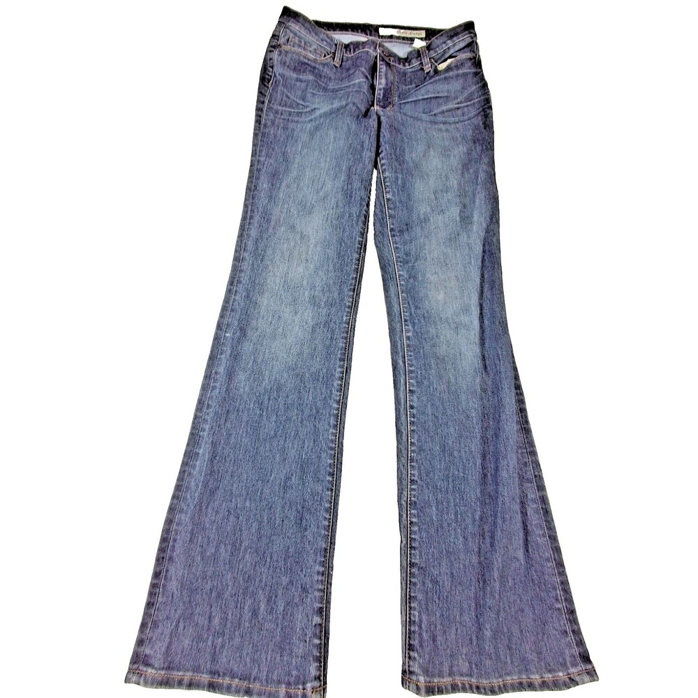 DKNY Jeans Woman's 10 Wide Leg Flare Jeans Light Wash Denim Stretch